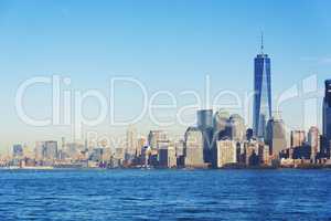 New York City skyline from Liberty island