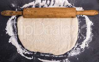 rolled dough of white wheat flour