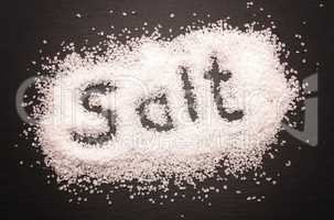 Salt on dark slate