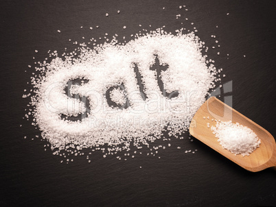 Salt on dark slate