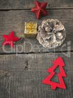 Christmas decoration on wood