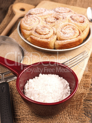 Tasty homemade cinnamon snails