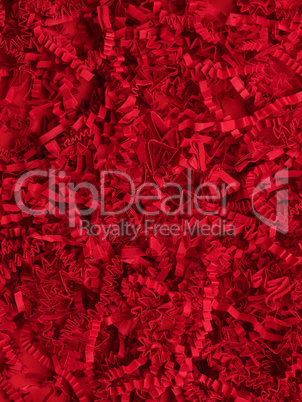Abstract red texture of shredded paper