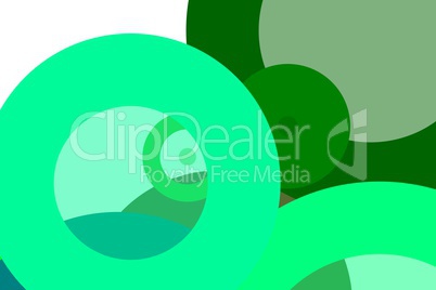 Abstract green circles illustration background