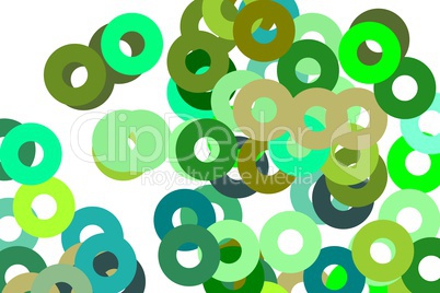 Abstract green circles illustration background