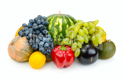 fruit and Vegetable isolated on white background.