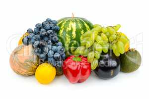 fruit and Vegetable isolated on white background.