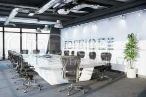3d render - conference room in an office building