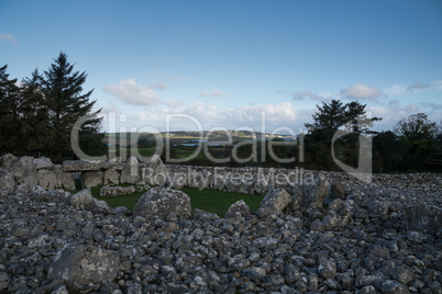 Beautiful landscape with the megalith Creevykeel