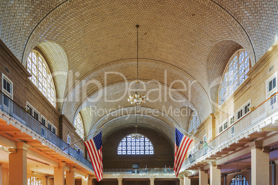 The Great Registry Hall of the Ellis Island Immigration Museum