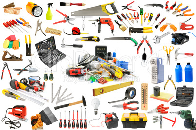 Collection of tools necessary for the repair and maintenance of