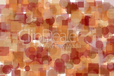 Abstract brown circles squares illustration background