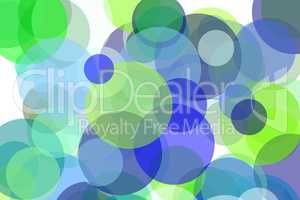 Abstract green and blue circles illustration background