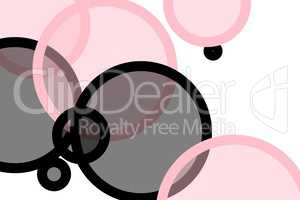 Abstract grey pink circles illustration background