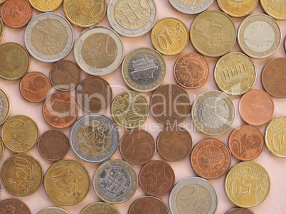 Euro coins, European Union background