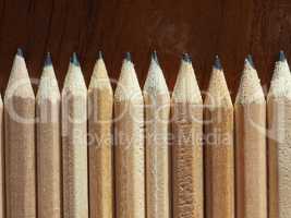 many wood pencils