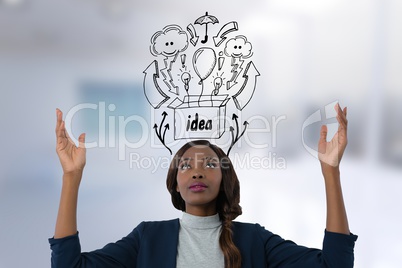 Woman having an idea