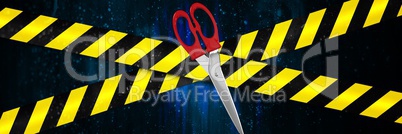 Scissors with tape security