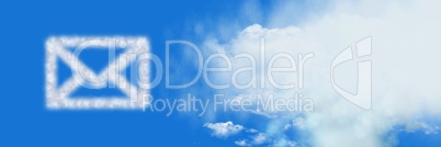 Email message Cloud Icon with sky