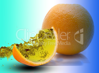 One whole fresh orange