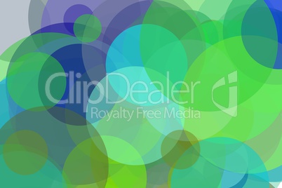 Abstract green and blue circles illustration background