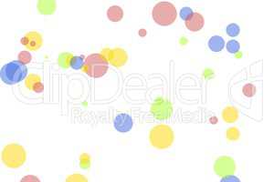 Abstract red blue yellow green circles illustration background