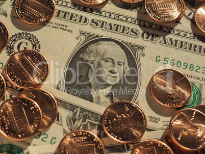 Dollar notes and coins, United States