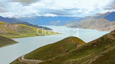 Mountain lake in Tibet
