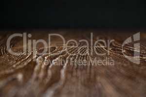 Wooden Background Surface with Narrow Depth of Field Fading to B