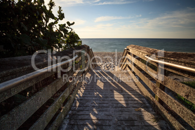 Boardwalk leading down to Vanderbilt Beach