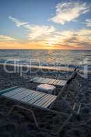 Chairs along Vanderbilt Beach in Naples, Florida