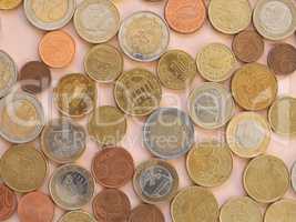 Euro coins, European Union background