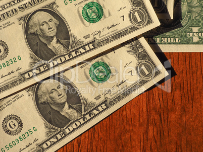Dollar notes, United States with copy space