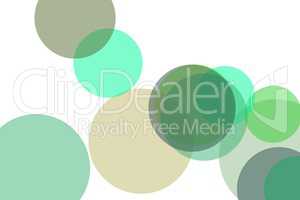 Abstract green circles illustration background