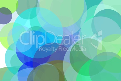 Abstract green and blue circles illustration background