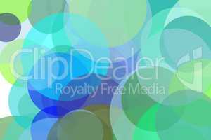 Abstract green and blue circles illustration background