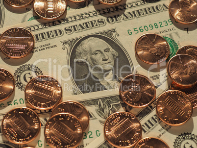 Dollar notes and coins, United States