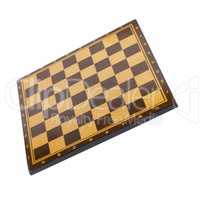 wooden empty chessboard isolated