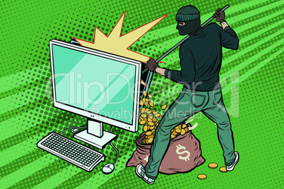 Online hacker steals dollar money from computer