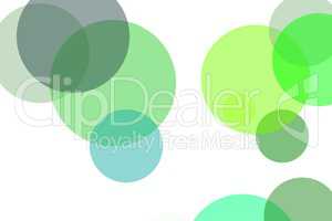 Abstract green circles illustration background