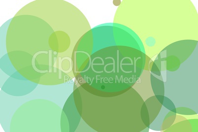 Abstract green circles illustration background