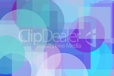 Abstract violet blue circles squares illustration background