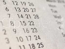 calendar page detail