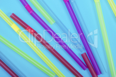plastic multicolored straws for cocktail