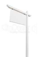 Blank Real Estate Sign Isolated on a White Background.