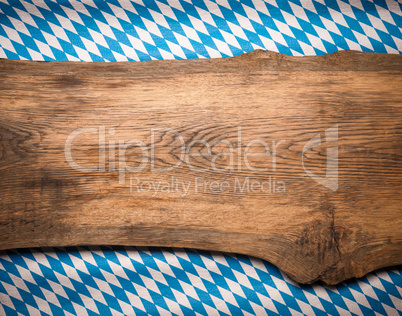 Wooden plank with the Bavarian flag