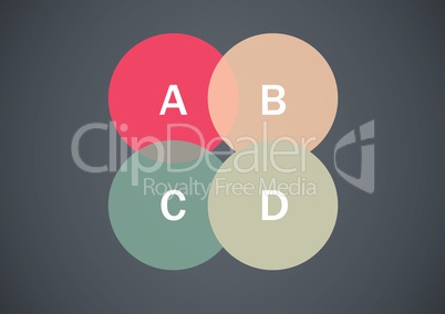 Hand open with colorful chart statistics circles