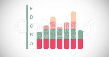 colorful chart statistics with bright background