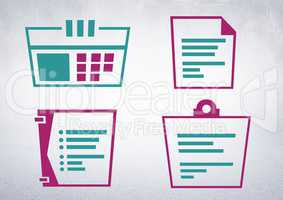 Business documents and files icons