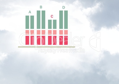 colorful chart statistics in sky